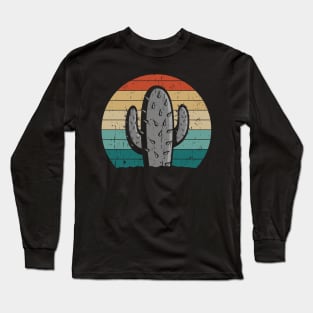 Retro Vintage Cactus Gift Long Sleeve T-Shirt